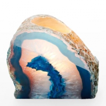 Achát svícen modrý