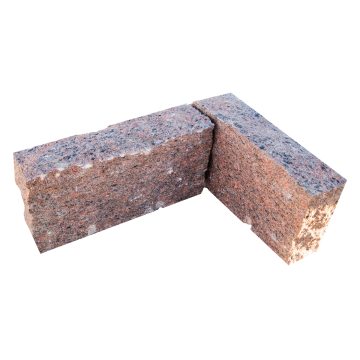 Žulový obrubník červený